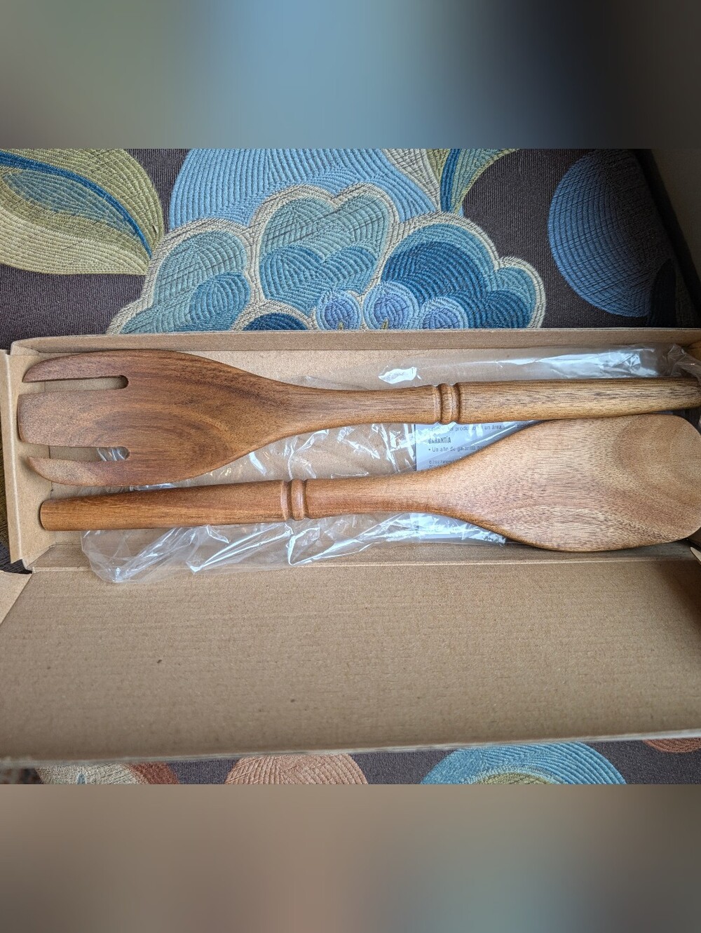 Pampered Chef Wooden Salad Servers - Brown